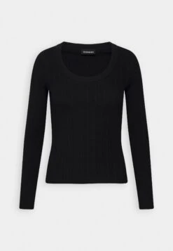Even&Odd Ribbed - Variegated - Pullover - Black -Even&Odd 060b338959144358b07bb23adf31279b