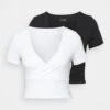 2 Pack - T-Shirt Basique - Black/White 2 2 Pack - T-Shirt Basique - Black/White -Even&Odd 0836a9e3143c4ceea4691d188304c28c