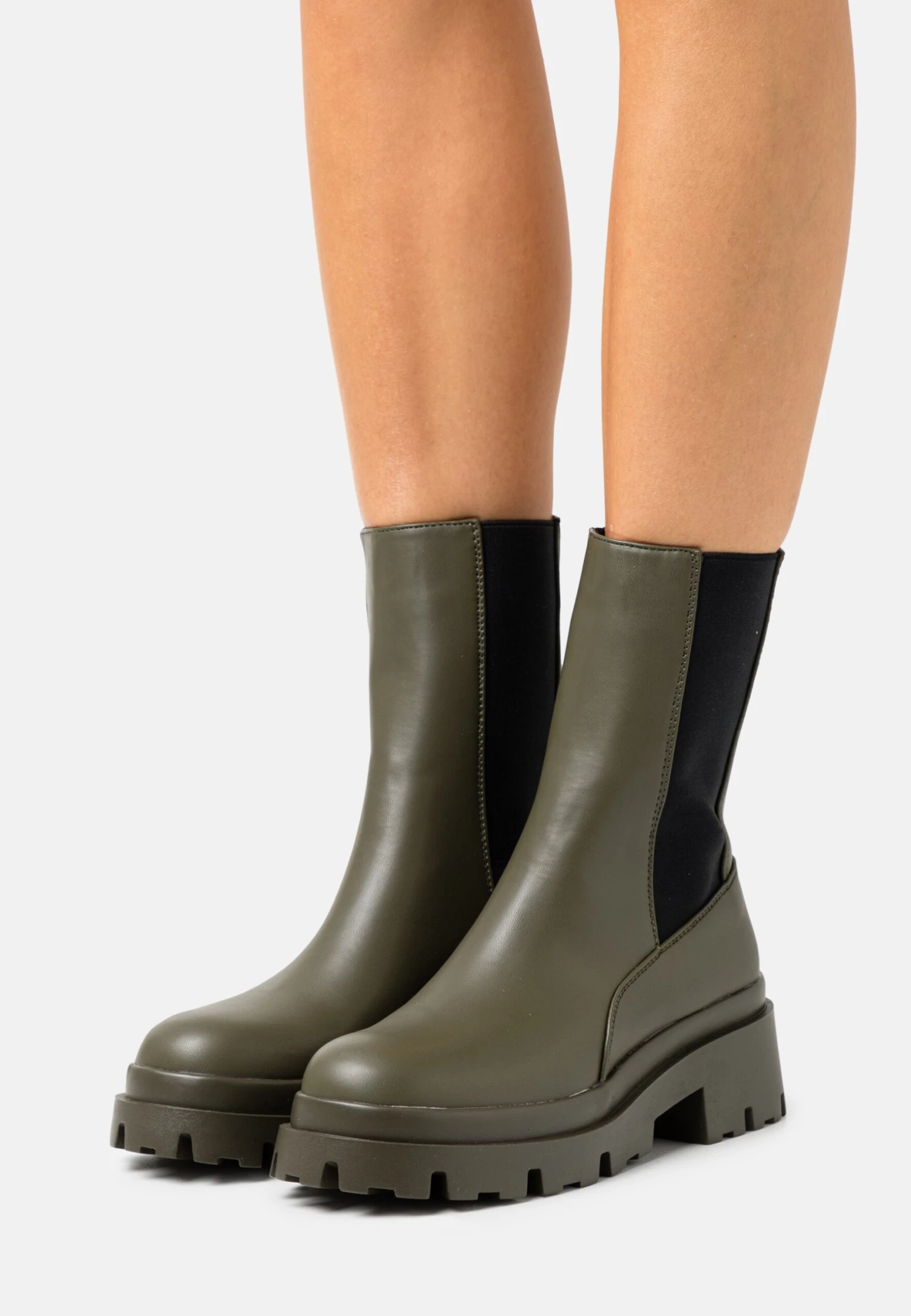 Even&Odd Bottines À Plateau - Khaki 3 Even&Odd Bottines À Plateau - Khaki