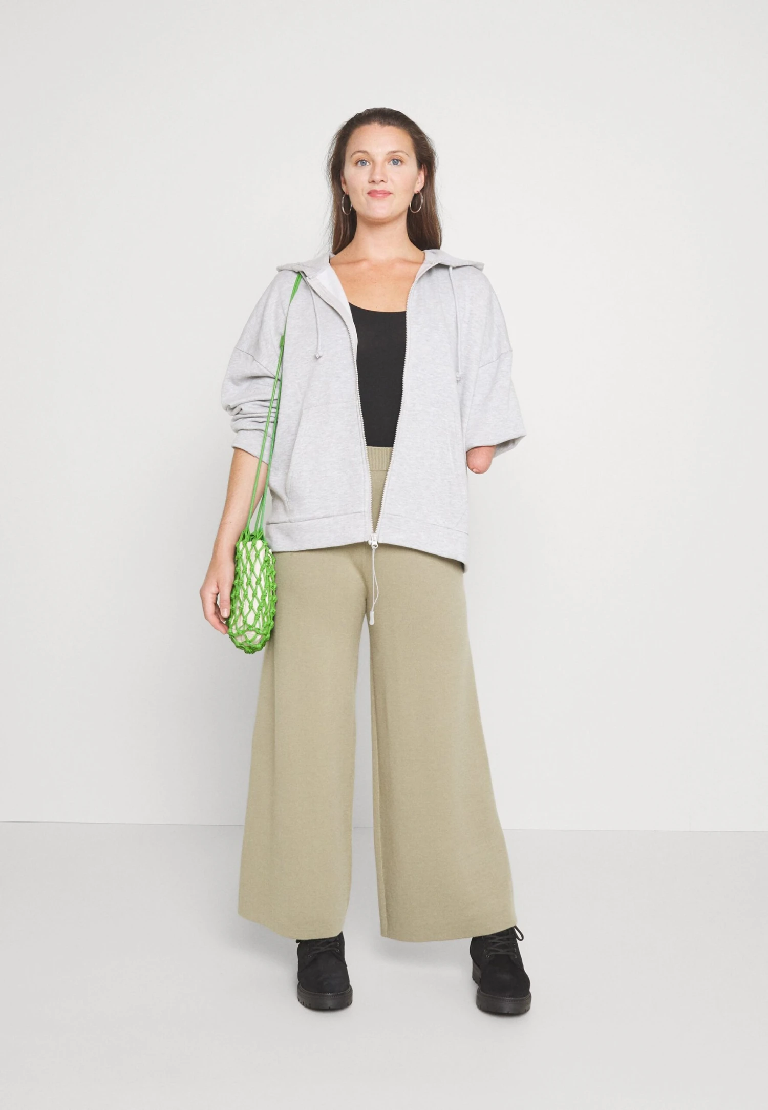 Even&Odd Sweat Zippé - Mottled Grey 7 Even&Odd Sweat Zippé - Mottled Grey – Image 5