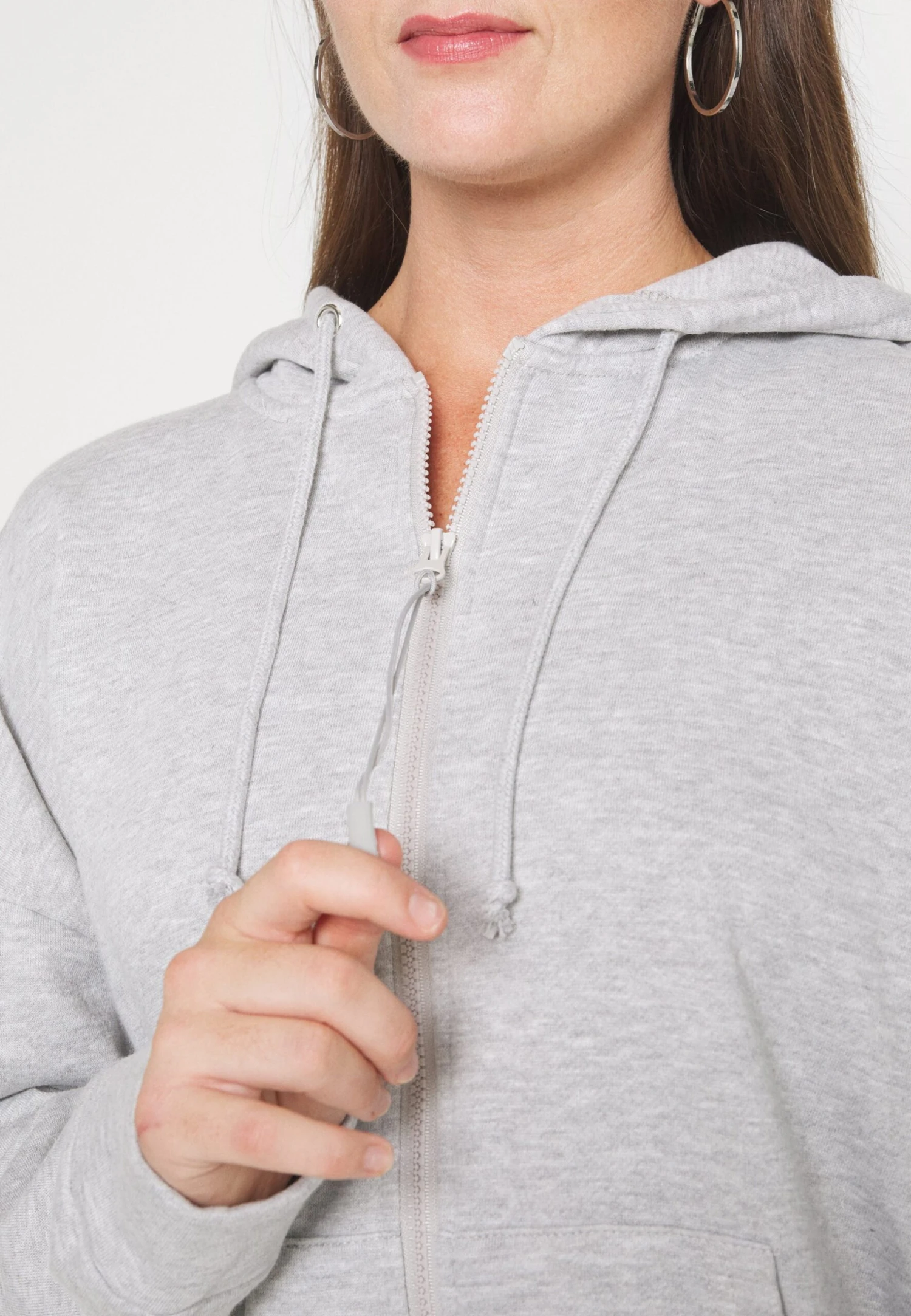 Even&Odd Sweat Zippé - Mottled Grey 10 Even&Odd Sweat Zippé - Mottled Grey – Image 8