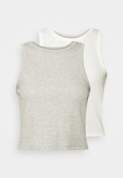 Even&Odd 2 Pack - Débardeur - White/Grey -Even&Odd 413499a26c5747c29d5f3942894d6b08