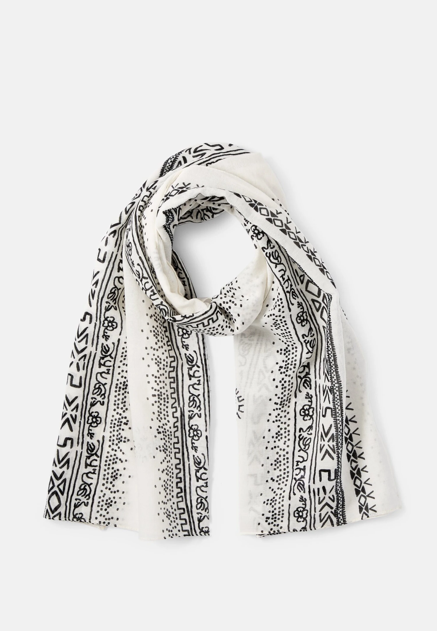 Even&Odd Écharpe - Black/White 4 Even&Odd Écharpe - Black/White – Image 2