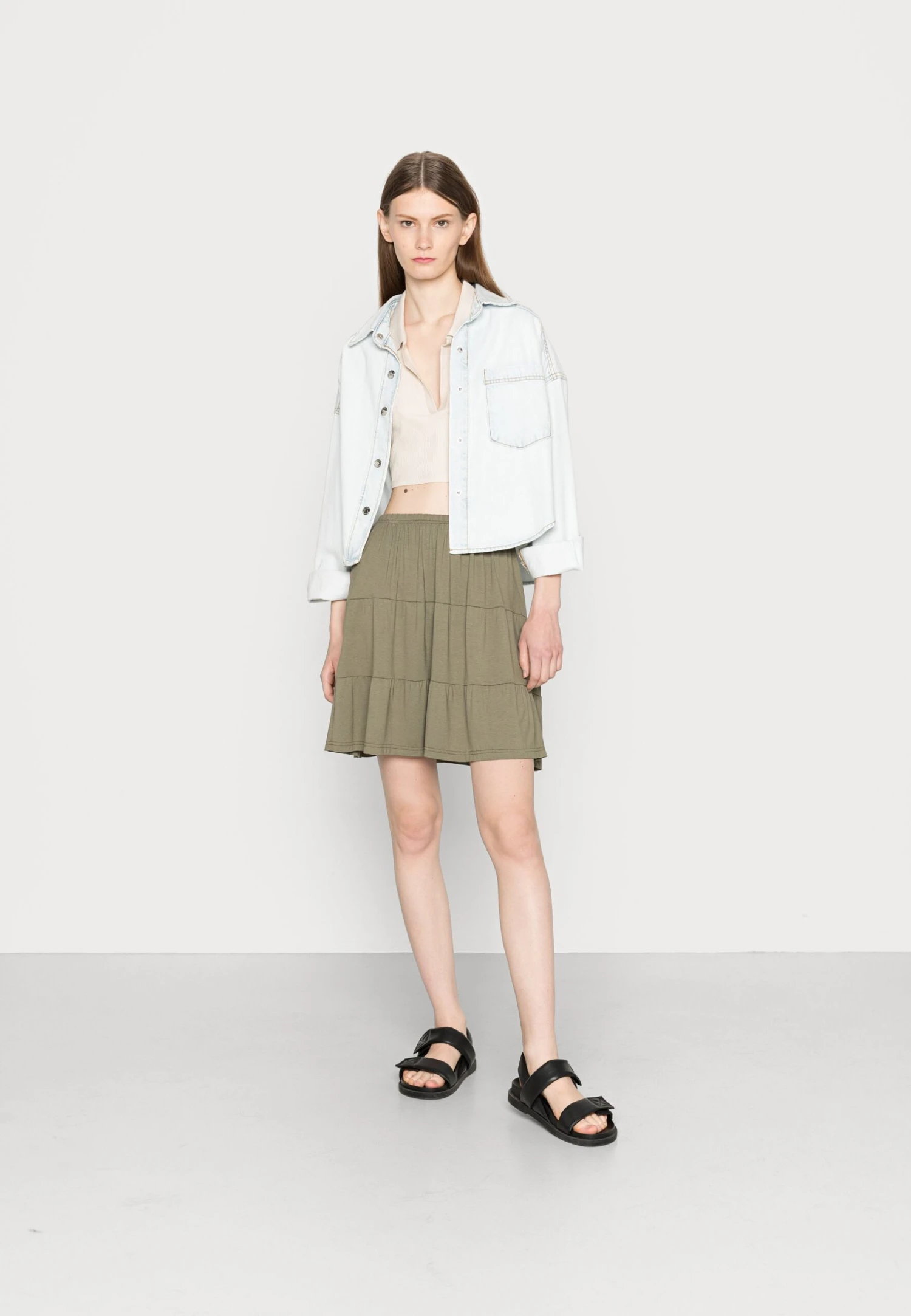 Even&Odd Minijupe - Khaki 4 Even&Odd Minijupe - Khaki – Image 2