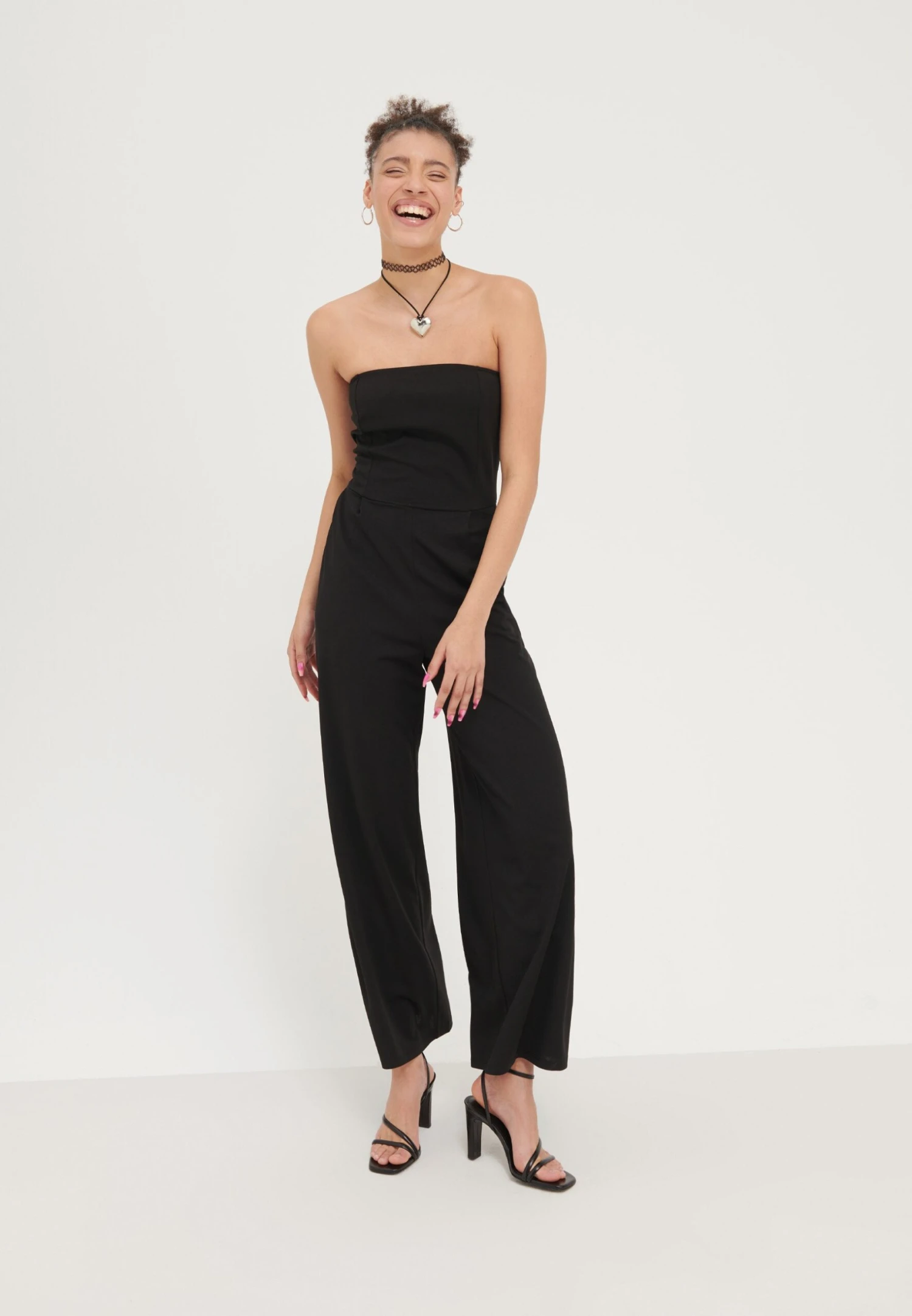 Even&Odd Bandeau Wide Leg Jumpsuit - Combinaison - Black 4 Even&Odd Bandeau Wide Leg Jumpsuit - Combinaison - Black â Image 2