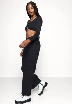 Even&Odd Pantalon Cargo - Black -Even&Odd 5f4222796d24477088245c95b334e478