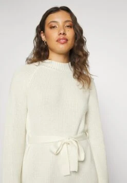 Even&Odd Crew Ausschnitt Ripp Mini Strickkleid Mit Gürtel - Robe Fourreau - White 11 Even&Odd Crew Ausschnitt Ripp Mini Strickkleid Mit Gürtel - Robe Fourreau - White -Even&Odd 63c3119687834b5680511aaa41a1e7c5