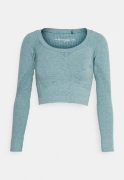Seamless Cropped Longsleeve - T-Shirt À Manches Longues - Blue-Grey 10 Seamless Cropped Longsleeve - T-Shirt À Manches Longues - Blue-Grey -Even&Odd 6800ca26cb6d4e5691715d18a9bf3708