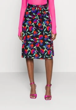 Even&Odd Midi Skirt With Shell Fabric - Jupe TrapĂšze - Multicoloured