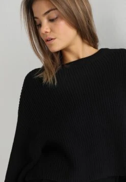 Even&Odd Cropped Jumper - Pullover - Black -Even&Odd 7158b709a0b24b25bcc975a88a9dfa80