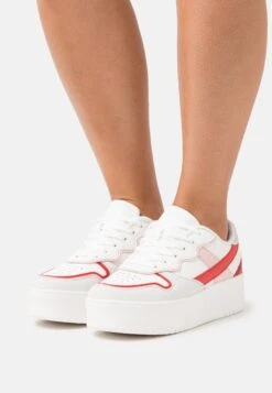 Even&Odd 23 Even&Odd Baskets Basses - White /Red/Light Pink