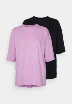 2 Pack - T-Shirt Basique - Lilac/Black 12 2 Pack - T-Shirt Basique - Lilac/Black -Even&Odd 81ce55c25c3945659a555689427bffe9