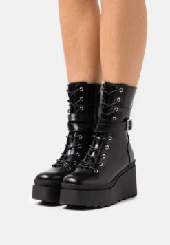 Bottines À Lacets - Black