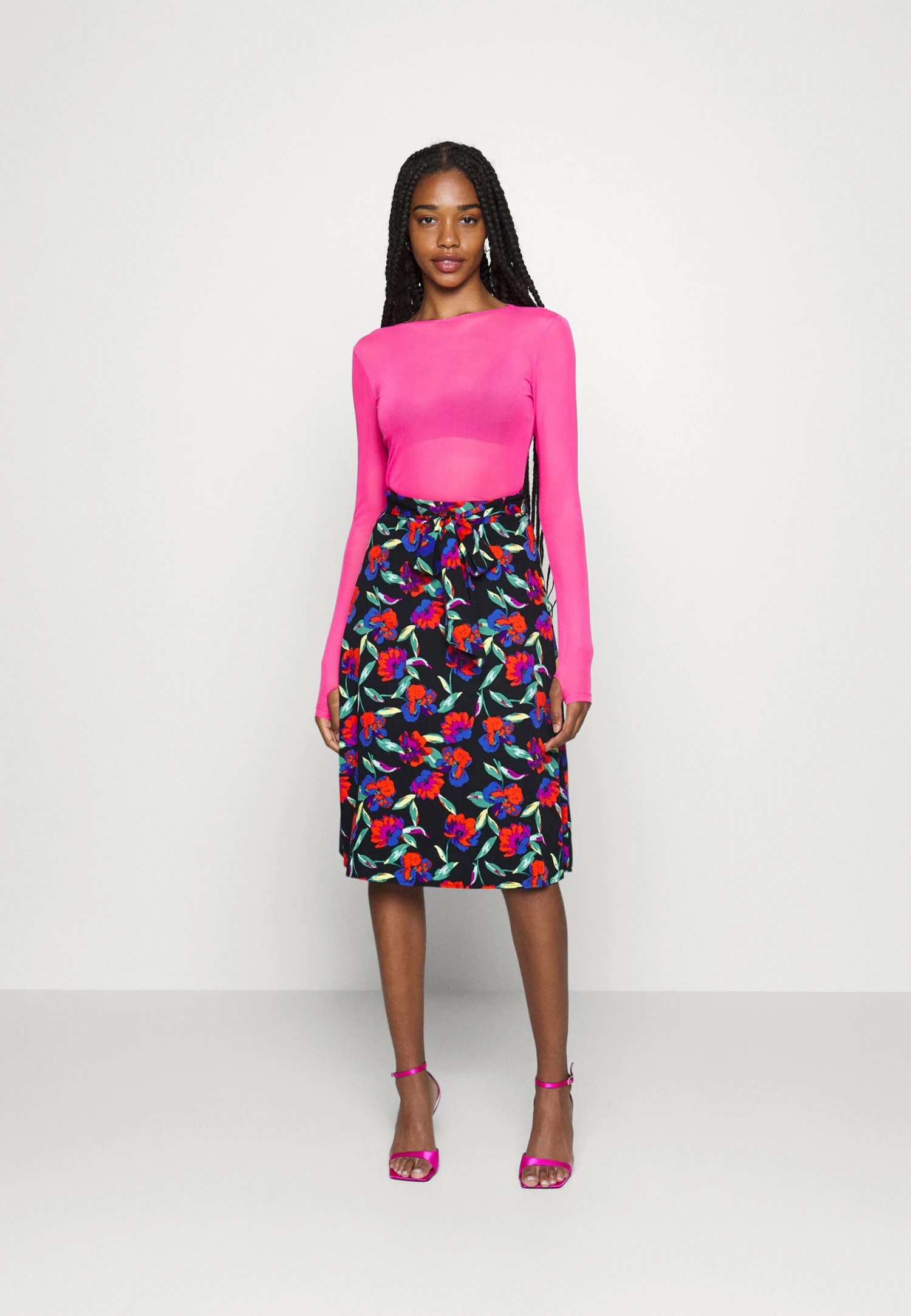 Even&Odd Midi Skirt With Shell Fabric - Jupe Trapèze - Multicoloured 4 Even&Odd Midi Skirt With Shell Fabric - Jupe Trapèze - Multicoloured – Image 2