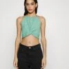 Even&Odd Wrinkle Halter - Débardeur - Dark Green