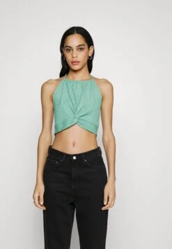 Even&Odd Wrinkle Halter - Débardeur - Dark Green