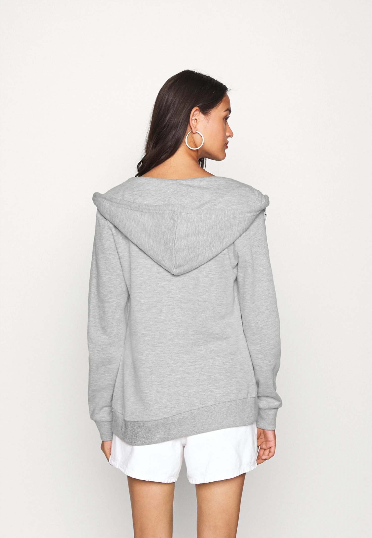Even&Odd Sweat Zippé - Mottled Light Grey 5 Even&Odd Sweat Zippé - Mottled Light Grey – Image 3