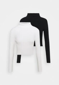Even&Odd Cropped Turtle Neck 2 Pack - Pullover - Black/ White -Even&Odd ab80f7e617654e94a6ec0dc086796d5b