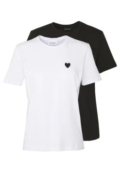 Even&Odd 2Pack - T-Shirt Basique - White/Black
