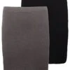 Even&Odd 2 Pack - Minijupe - Grey/Black