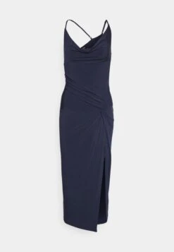 Even&Odd Circ Asymmetric Neckline Slit Dress - Robe De Soirée - 503 - Dark Blue -Even&Odd e39474dbf96b4c4e97452f4b8e08d531