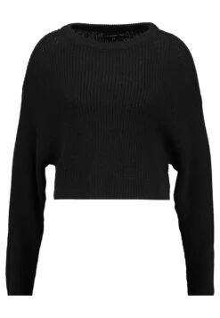Even&Odd Cropped Jumper - Pullover - Black -Even&Odd e85001ce9542453992838447401a35e8