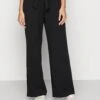 Even&Odd Belt Detail Wide Leg Pants - Pantalon Classique - Black -Even&Odd e8d7914b9bd54216af453e99646a500d