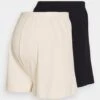 2 Pack - Short - Black/ Beige