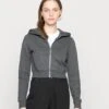 Even&Odd Sweat Zippé - Mottled Dark Grey
